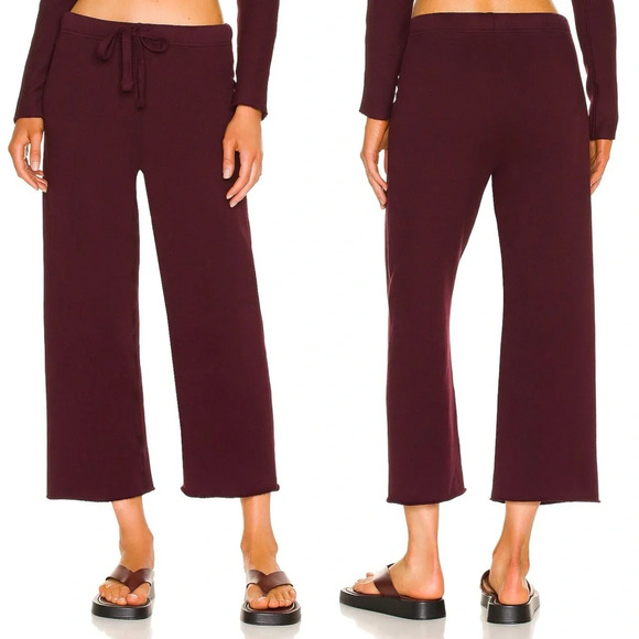 Frank & Eileen Catherine Cropped Wide Leg Sweatpants in Vamp Size Medium - Picture 1 of 8